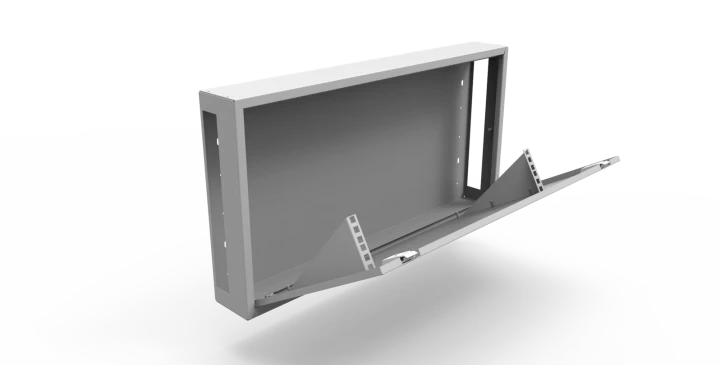 Segment RACK 2U do rozdzielnicy i-Future Kod: E.RS-H20-W20-D20-7035-00 Kolor: Szary (RAL 7035)