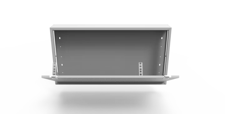 Segment RACK 2U do rozdzielnicy i-Future Kod: E.RS-H20-W20-D20-7035-00 Kolor: Szary (RAL 7035)