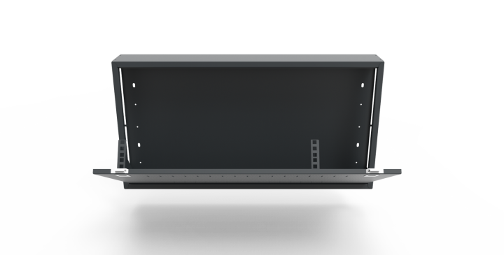 Segment RACK 2U do rozdzielnicy i-Future Kod: E.RS-H20-W20-D20-7016-00 Kolor: Antracyt (RAL 7016)