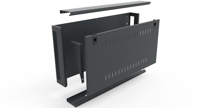 Segment RACK 2U do rozdzielnicy i-Future Kod: E.RS-H20-W20-D20-7016-00 Kolor: Antracyt (RAL 7016)