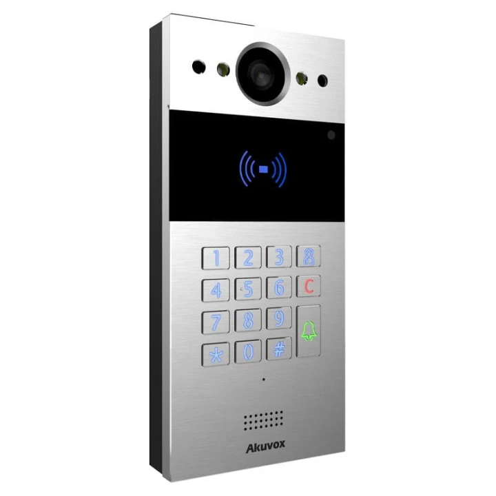 W skład zestawu wchodzi: Panel zewnętrzny IP Akuvox R20K x1 Monitor wideodomofonowy IP 8" Akuvox S563W x1