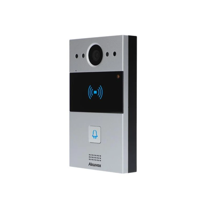 Kamera: 110 stopni Pozdzielczość: 2Mpx Połączenie: Przewodowe Podgląd zdalny: Tak Czytnik kart: Tak Szyfrator: Nie Klasa szczelności: IP65 Współpraca SIP, Onvif, Grenton, Fibaro