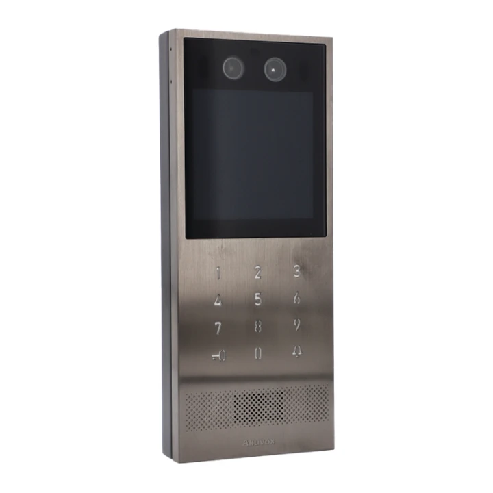 Główny obiektyw kamery z HDR Rozpoznawanie twarzy z dokładnością do 99%, szybkość do 0,6s Prosty i intuicyjny interfejs 8-calowy, kolorowy wyświetlacz Zasilanie PoE (IEEE802.3af) Połączenia VoIP z usuwaniem echa Wbudowana obsługa SIP Wbudowana 