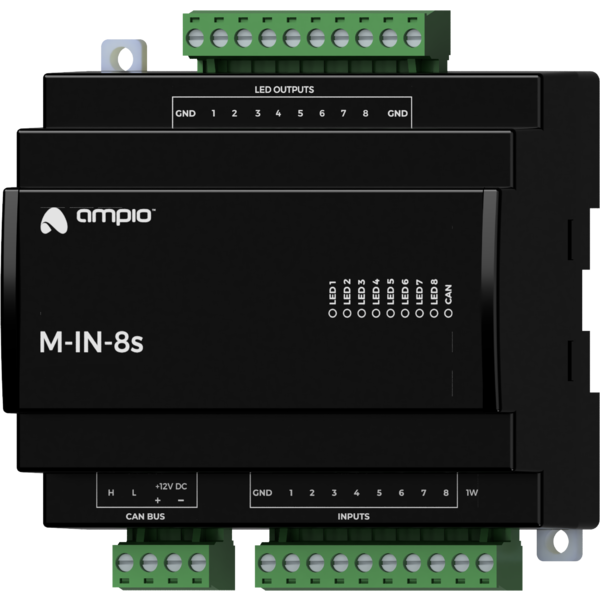 M-IN-8s moduł 8 wejść (8 diód LED sygnalizujących stan)