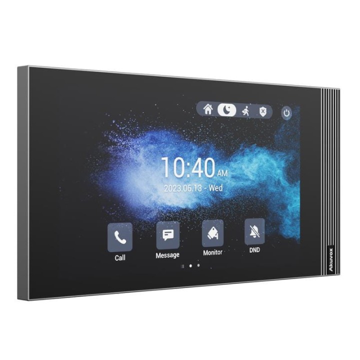 W skład zestawu wchodzi: Panel zewnętrzny IP Akuvox R20A x1 Monitor wideodomofonowy IP 7" Akuvox S562 x1