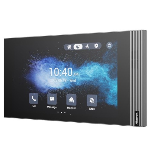 W skład zestawu wchodzi: Panel zewnętrzny IP Akuvox R20BX4 x1 Monitor wideodomofonowy IP 7" Akuvox S562 x4