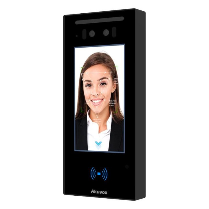 W skład zestawu wchodzi: Panel zewnętrzny IP Akuvox E16C x1 Monitor wideodomofonowy IP 7" Akuvox S562 x1