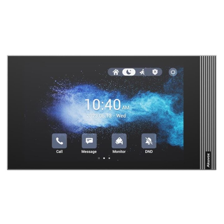 W skład zestawu wchodzi: Panel zewnętrzny IP Akuvox E16C x1 Monitor wideodomofonowy IP 7" Akuvox S562 x1